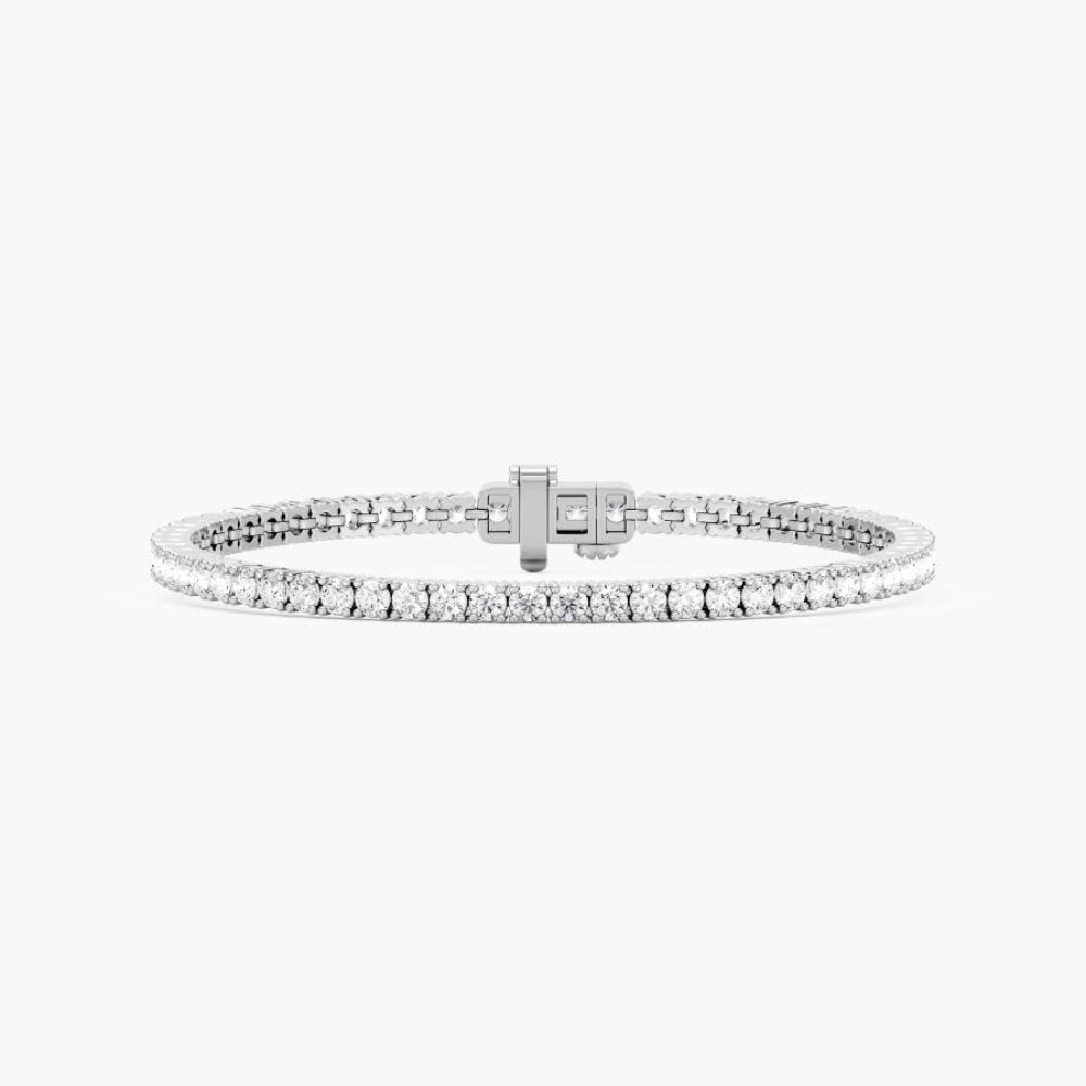 Quinn Round Cut Lab Grown Diamond Tennis Bracelet