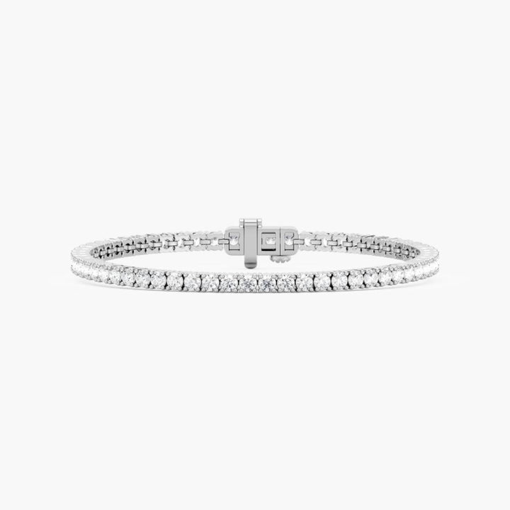 Quinn Round Cut Lab Grown Diamond Tennis Bracelet