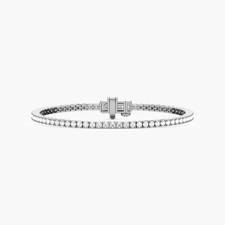 Maria Round Cut Lab Grown Diamond Sleek Tennis Bracelet