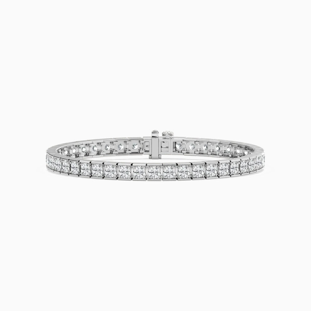 Clara Round Cut Lab Grown Diamond Gleaming Grid Bracelet