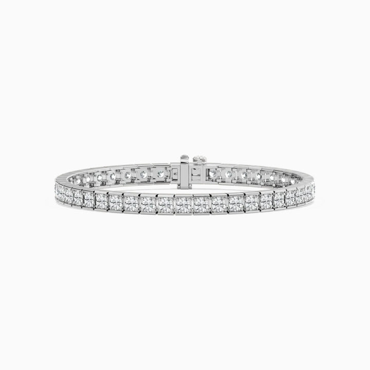 Clara Round Cut Lab Grown Diamond Gleaming Grid Bracelet
