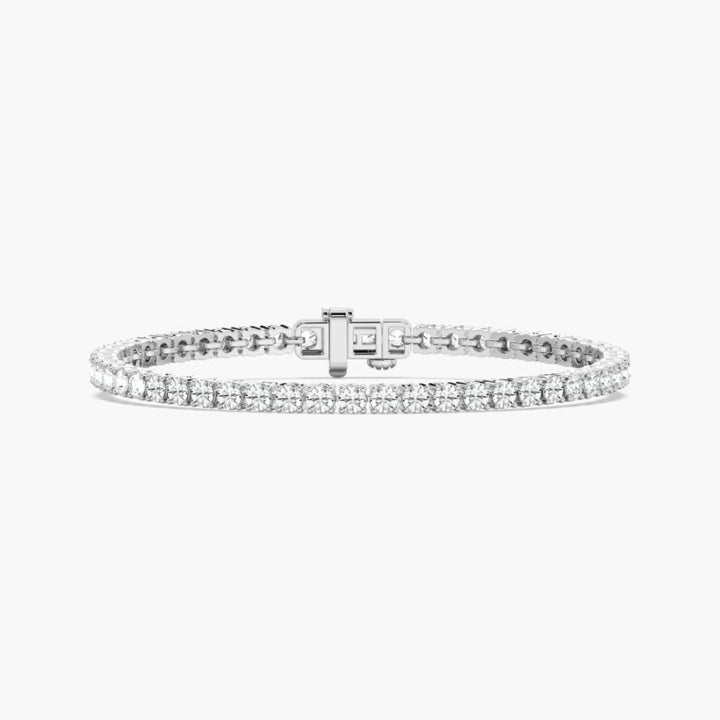 Reina Round Lab Grown Diamond Dazzling Tennis Bracelet