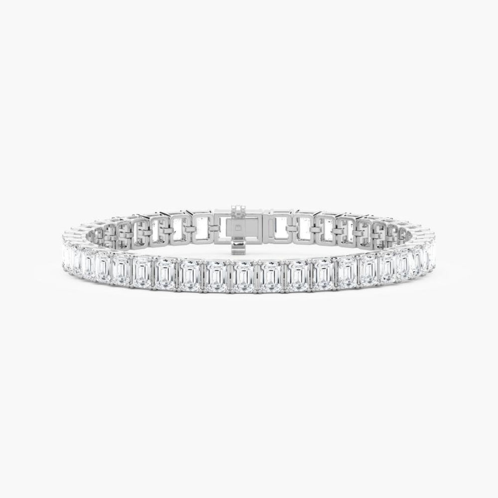 Sasha 22 Carat Emerald Cut Lab Grown Diamonds Tennis Bracelet