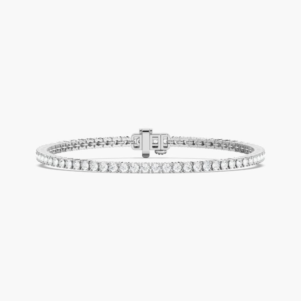 Nancy Round Cut Lab Grown Diamond Tennis Bracelet