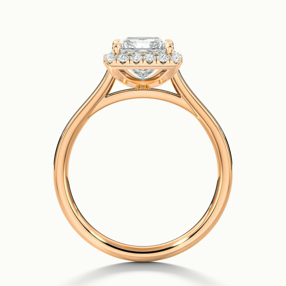 Ember 1.5 Carat Princess Cut Halo Lab Grown Diamond Ring in 10k Rose Gold