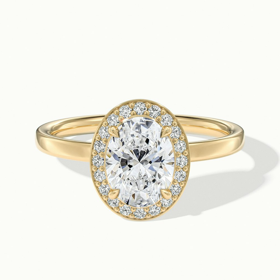 2 Carat Oval Halo LabGrown Diamond Ring