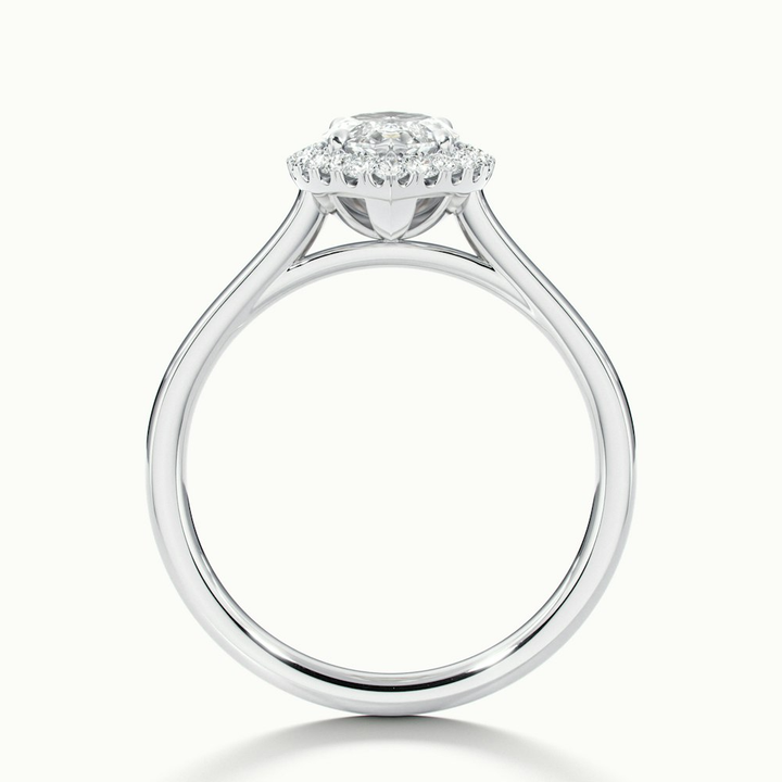 Anaya 3 Carat Marquise Halo Lab Grown Diamond Ring in 14k White Gold