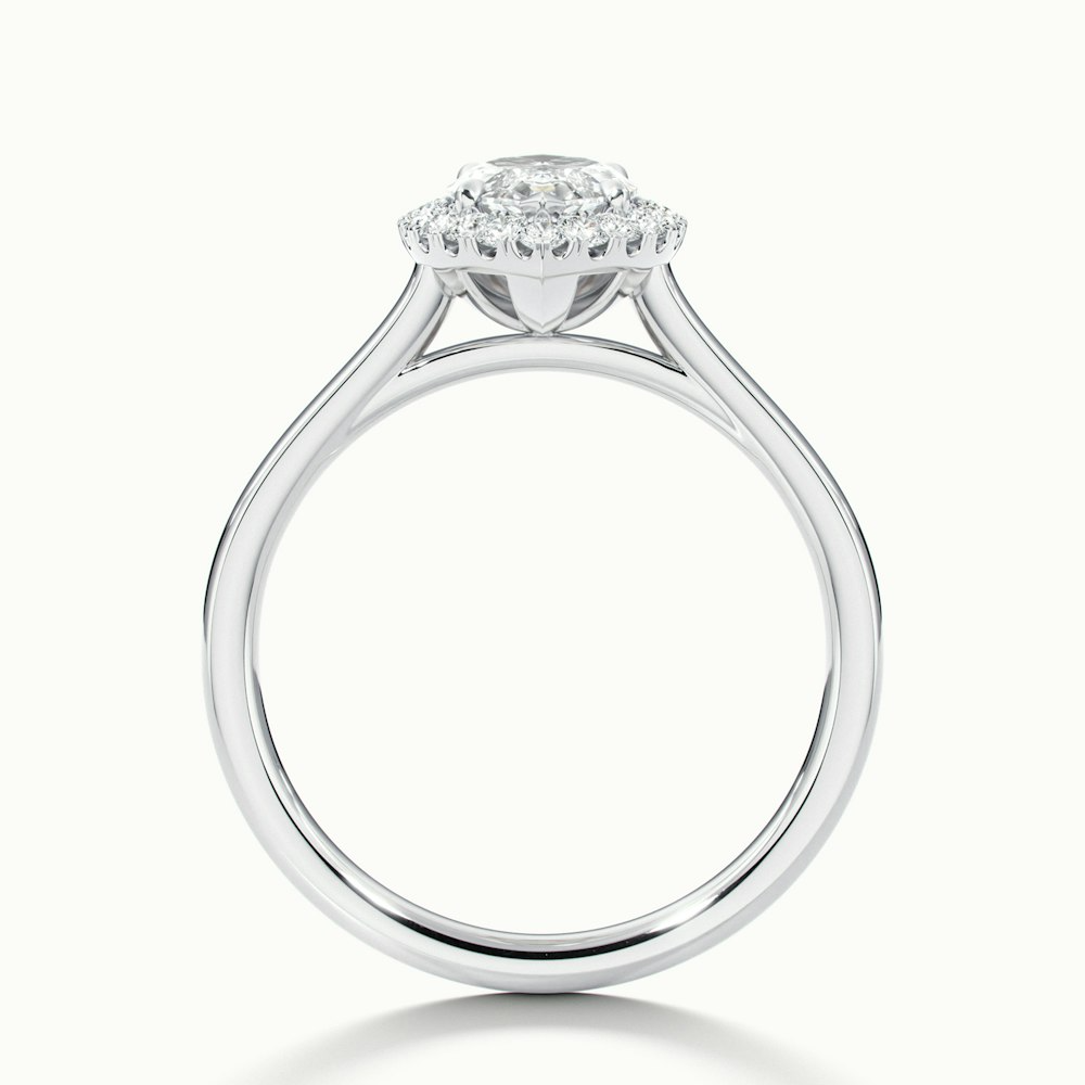 Anaya 4.5 Carat Marquise Halo Lab Grown Diamond Ring in 18k White Gold