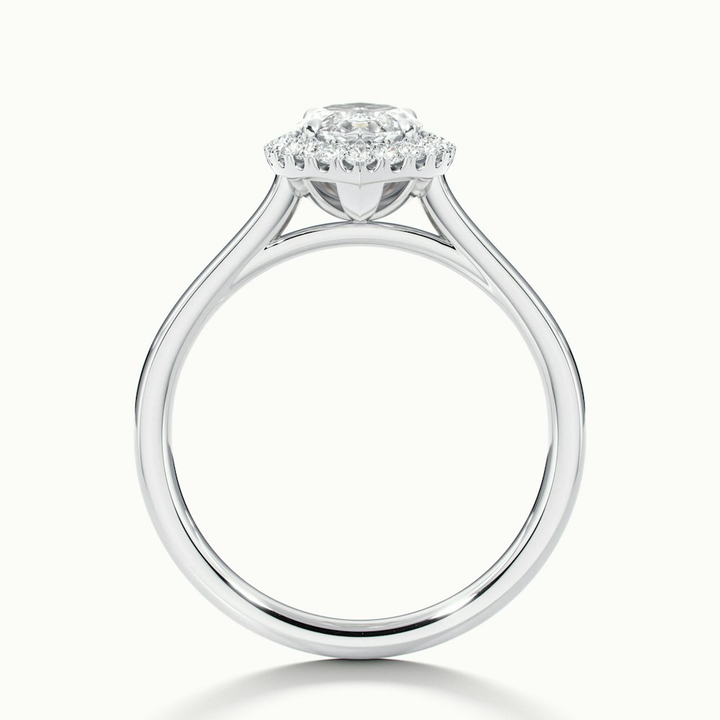 Anaya 2 Carat Marquise Halo Lab Grown Diamond Ring in 10k White Gold