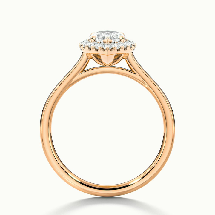 Anaya 1.5 Carat Marquise Halo Lab Grown Diamond Ring in 10k Rose Gold