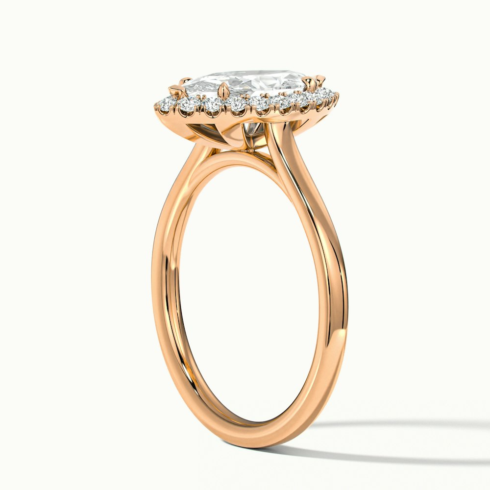 Anaya 1 Carat Marquise Halo Lab Grown Diamond Ring in 18k Rose Gold