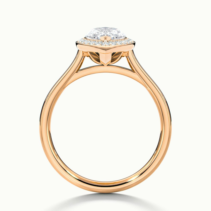 Sky 3.5 Carat Marquise Halo Moissanite Engagement Ring in 10k Rose Gold