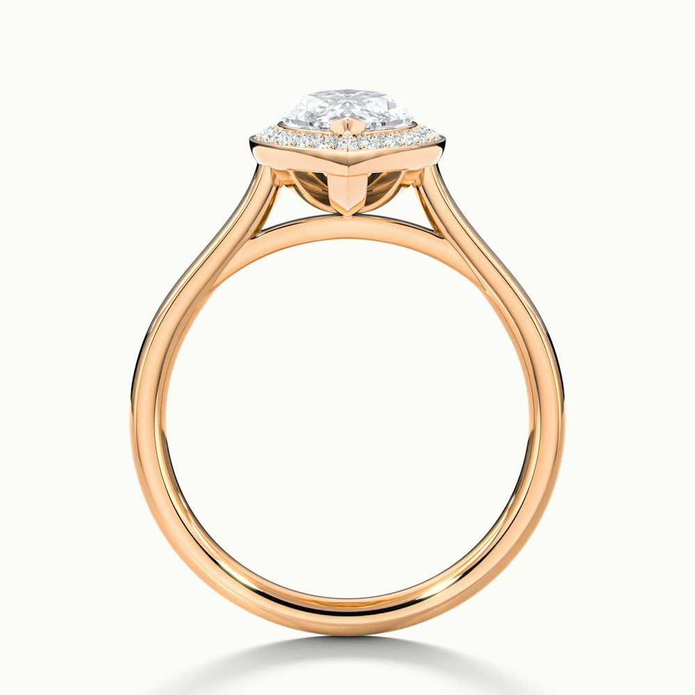 Sky 1 Carat Marquise Halo Moissanite Engagement Ring in 14k Rose Gold