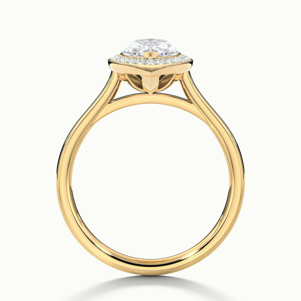 Carla 3.5 Carat Marquise Halo Lab Grown Diamond Ring in 14k Yellow Gold