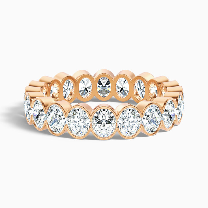 Angelica Oval Cut Eternity Lab Grown Diamond Half Bezel Wedding Band