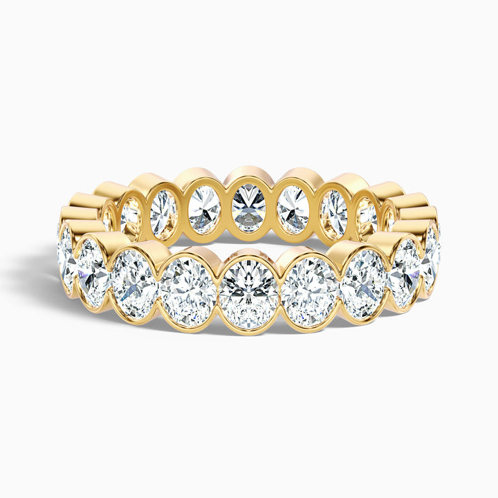 Angelica Oval Cut Eternity Lab Grown Diamond Half Bezel Wedding Band