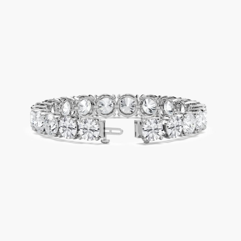 Cielo 40 Carat Round Cut Lab Grown Diamonds Tennis Bracelet