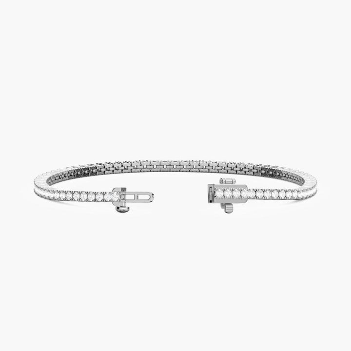 Maria Round Cut Lab Grown Diamond Sleek Tennis Bracelet