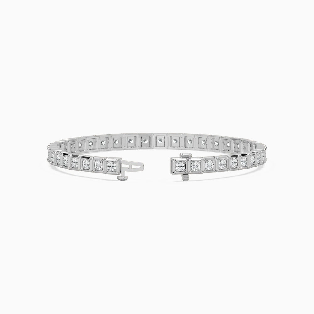 Cindy Round Cut Lab Grown Diamond Tennis Bracelet in Metal Prong Setting