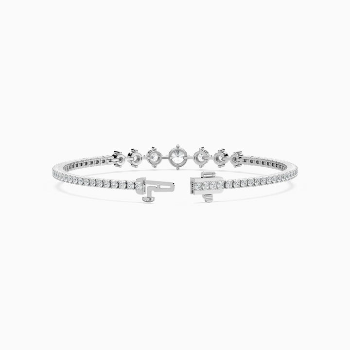 Donna Round Lab Grown Diamond Cascade Frost Tennis Bracelet