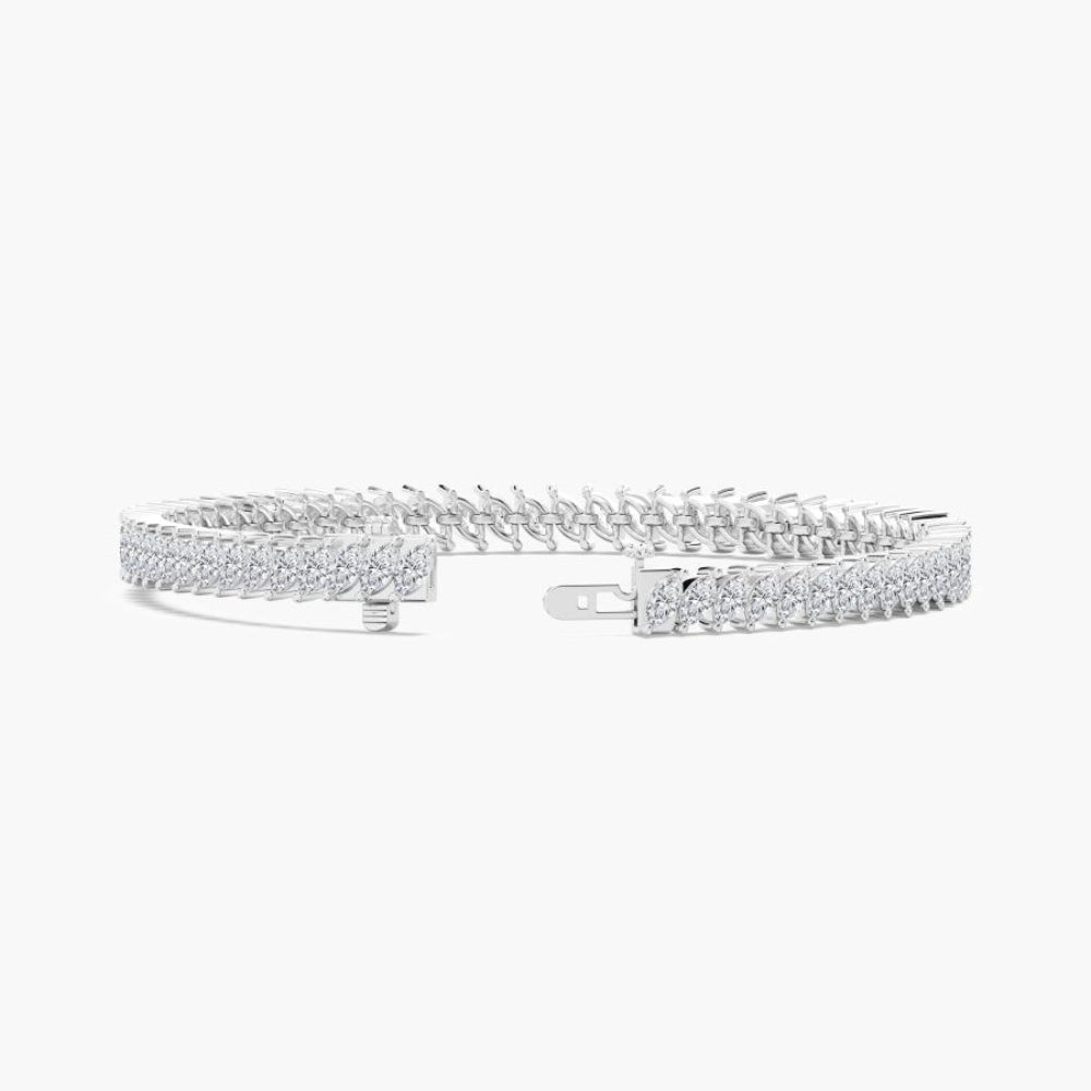 Bella Marquise Cut Lab Grown Diamond Tennis Bracelet