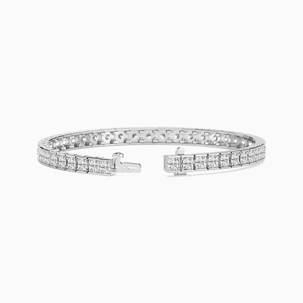 Clara Round Cut Lab Grown Diamond Gleaming Grid Bracelet