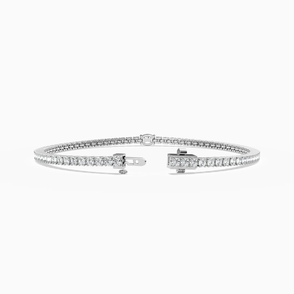 Emmy Round And Oval Cut Lab Grown Diamond Tennis Bracelet