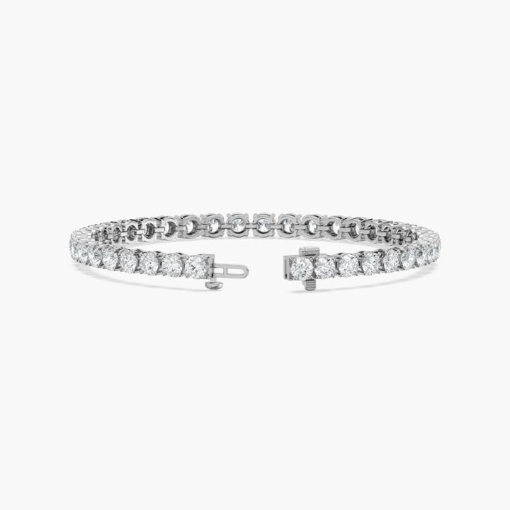 Lacey Round Cut Lab Grown Diamond Tennis Bracelet