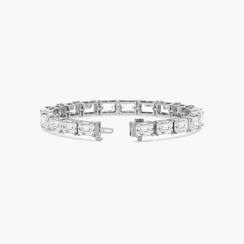 Ember 40 Carat Emerald Cut Lab Grown Diamonds Tennis Bracelet