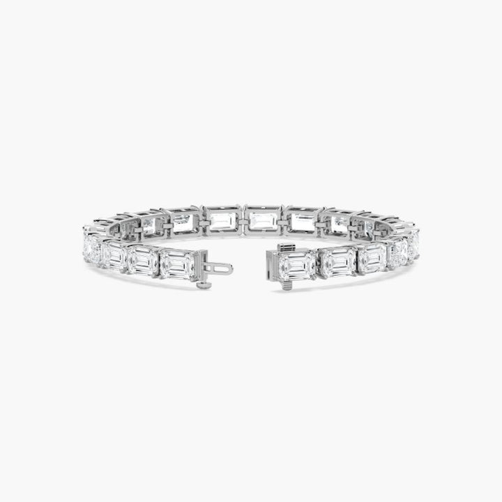 Ember 40 Carat Emerald Cut Lab Grown Diamonds Tennis Bracelet