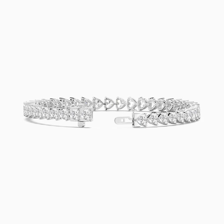 Bonnie Heart Cut Lab Grown Diamond Tennis Bracelet