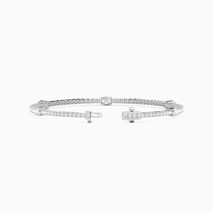 Elena Oval And Round Cut Lab Grown Diamond Tennis Bracelet
