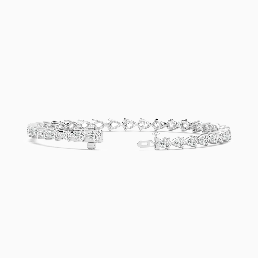Gianna Pear Cut Lab Grown Diamond Curved Tennis Bracelet