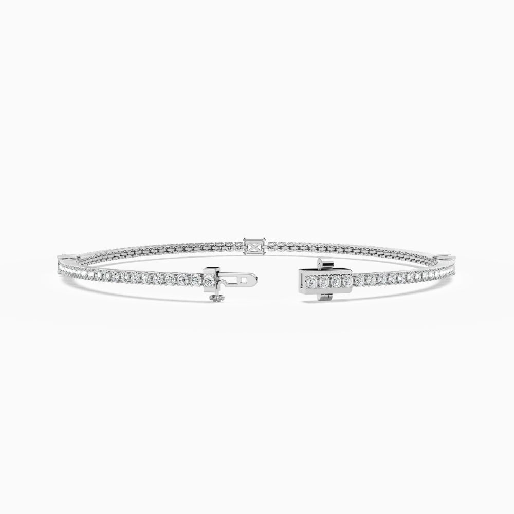 Ellie Round And Emerald Lab Grown Diamond Ingrid Tennis Bracelet