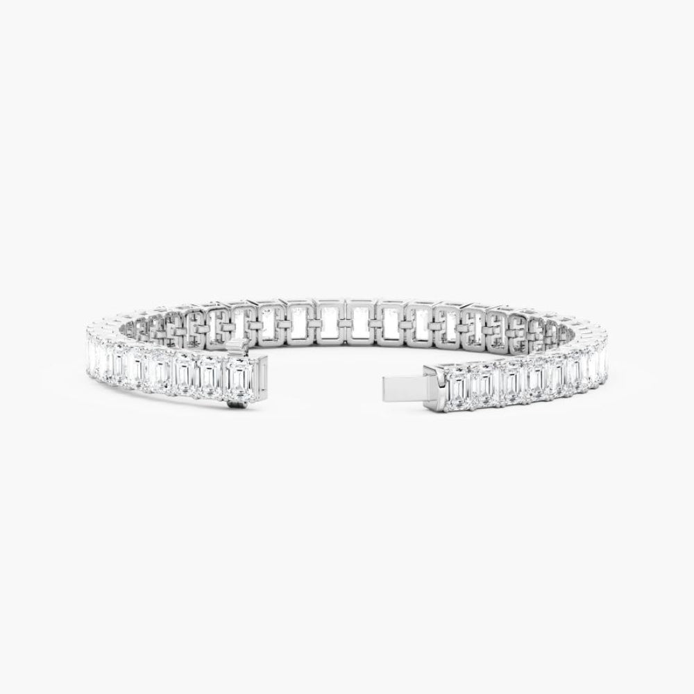 Sasha 22 Carat Emerald Cut Lab Grown Diamonds Tennis Bracelet