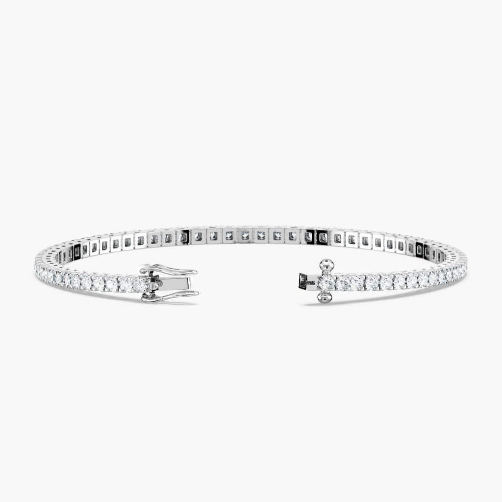 Riley Round Cut Lab Grown Diamond Tennis Bracelet