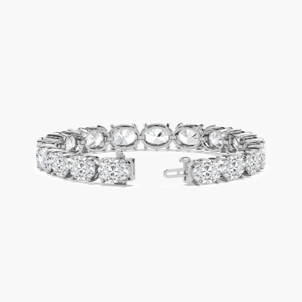 Dalia 34 Carat Oval Cut Lab Grown Diamonds Tennis Bracelet