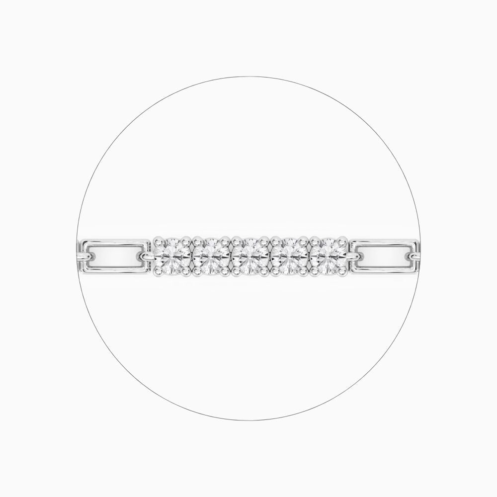 Hailey Round Cut Lab Grown Diamond Tennis Bracelet