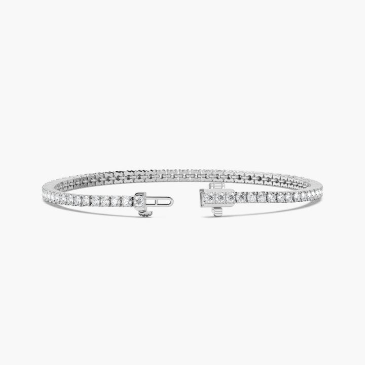 Nancy Round Cut Lab Grown Diamond Tennis Bracelet