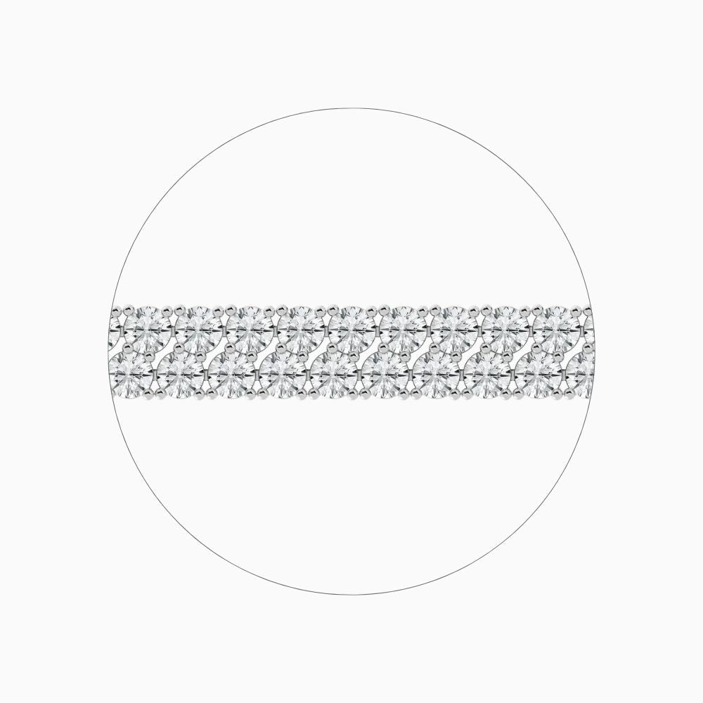 Delia Round Cut Lab Grown Diamond Mirror Magic Tennis Bracelet