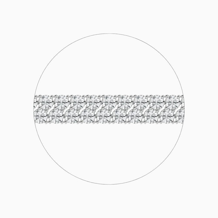 Delia Round Cut Lab Grown Diamond Mirror Magic Tennis Bracelet