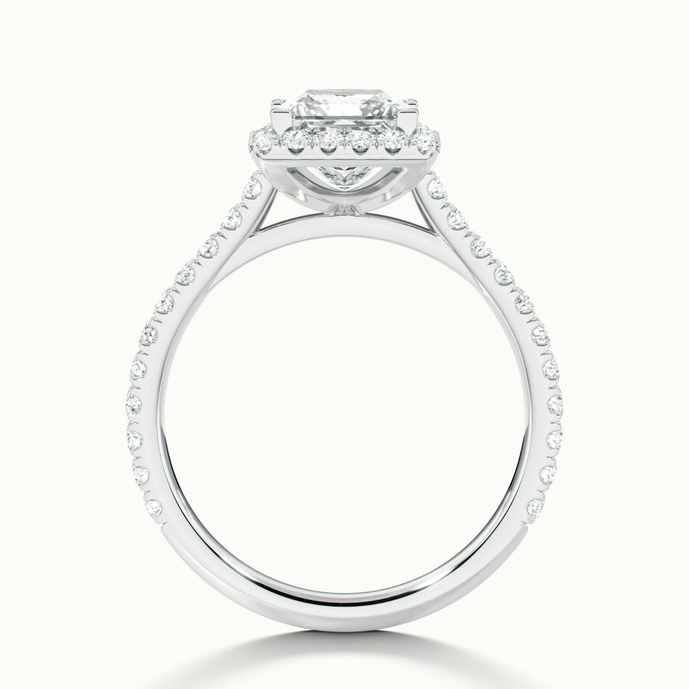 Love 2 Carat Princess Halo Pave Lab Grown Diamond Ring in Platinum