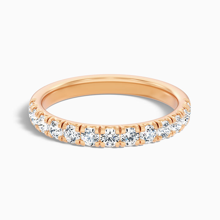Victoria Round Cut Half Eternity Lab Grown Diamond Wedding Band