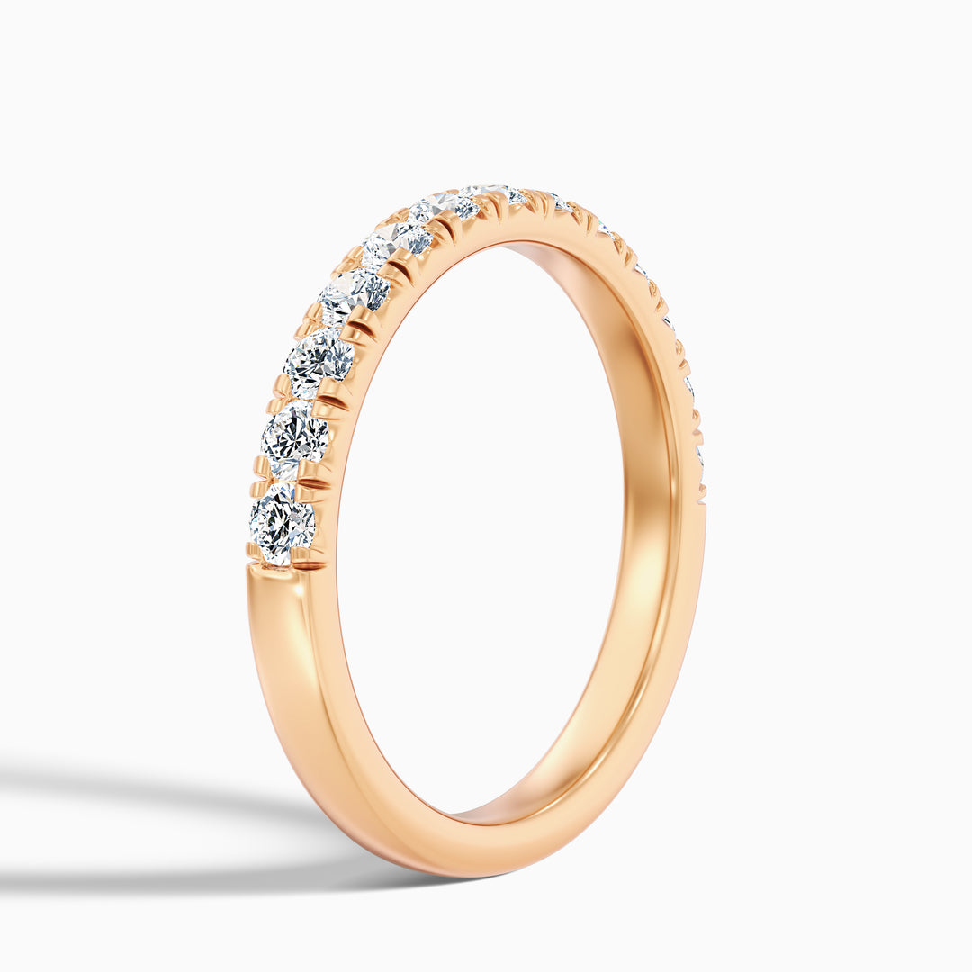 Victoria Round Cut Half Eternity Lab Grown Diamond Wedding Band