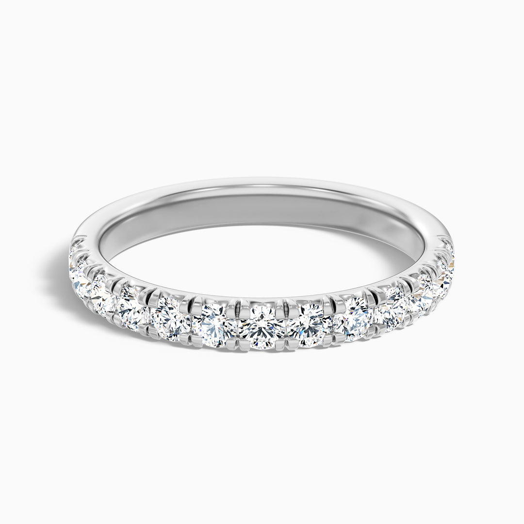 Victoria Round Cut Half Eternity Lab Grown Diamond Wedding Band