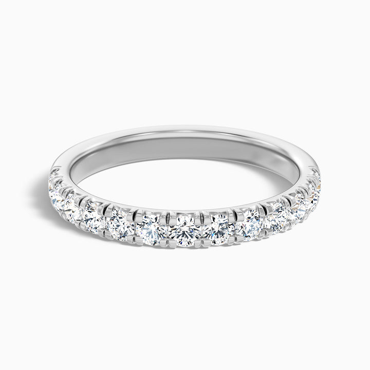 Victoria Round Cut Half Eternity Lab Grown Diamond Wedding Band