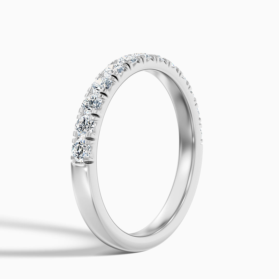 Victoria Round Cut Half Eternity Lab Grown Diamond Wedding Band