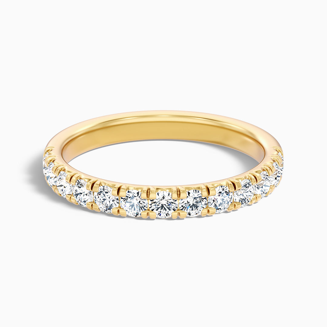 Victoria Round Cut Half Eternity Lab Grown Diamond Wedding Band