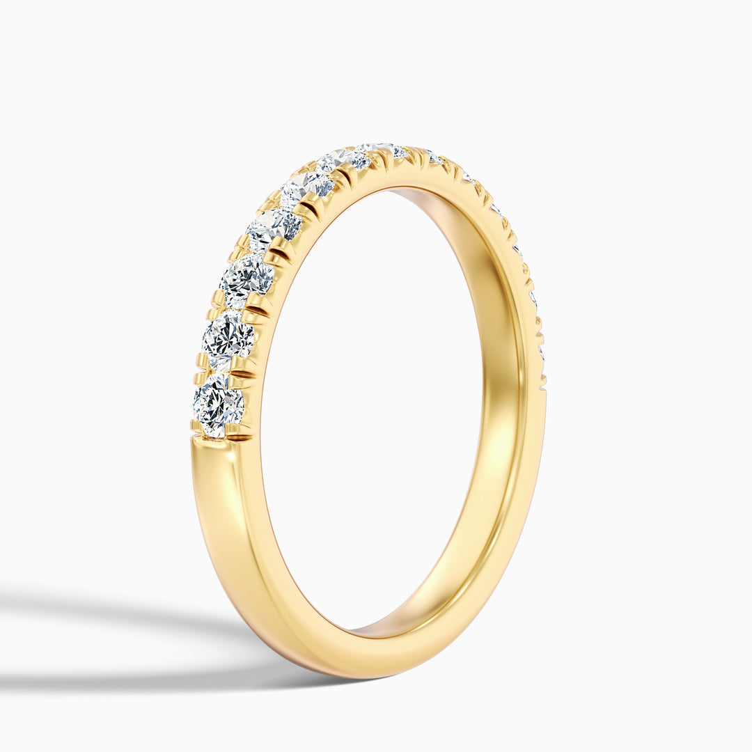 Victoria Round Cut Half Eternity Lab Grown Diamond Wedding Band
