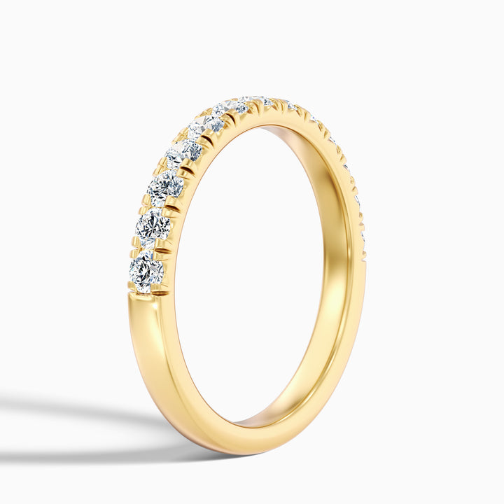 Victoria Round Cut Half Eternity Lab Grown Diamond Wedding Band